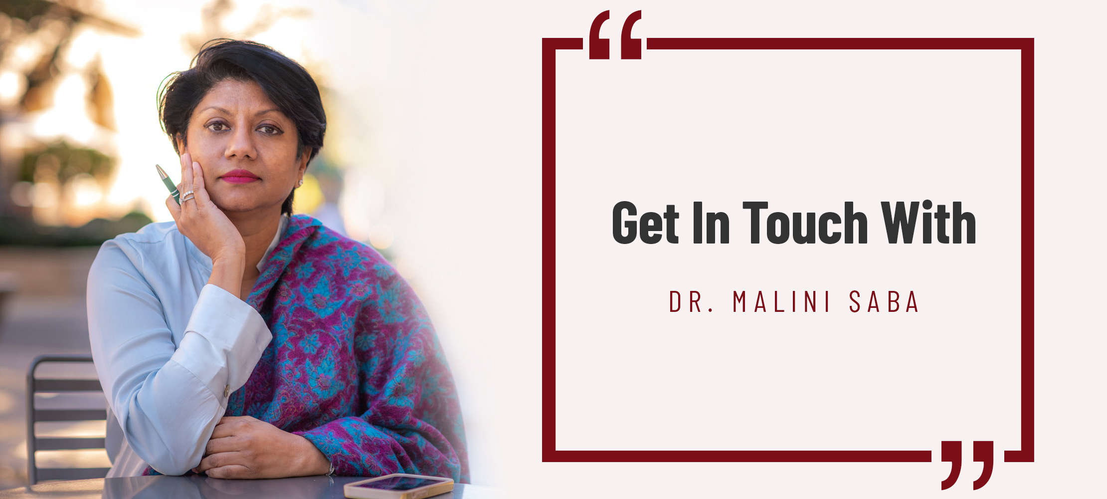 Dr Malini Saba